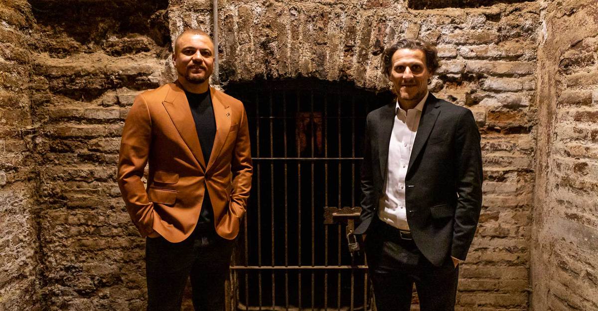 Diego Forlán y Wes Brown en Viña Concha y Toro.