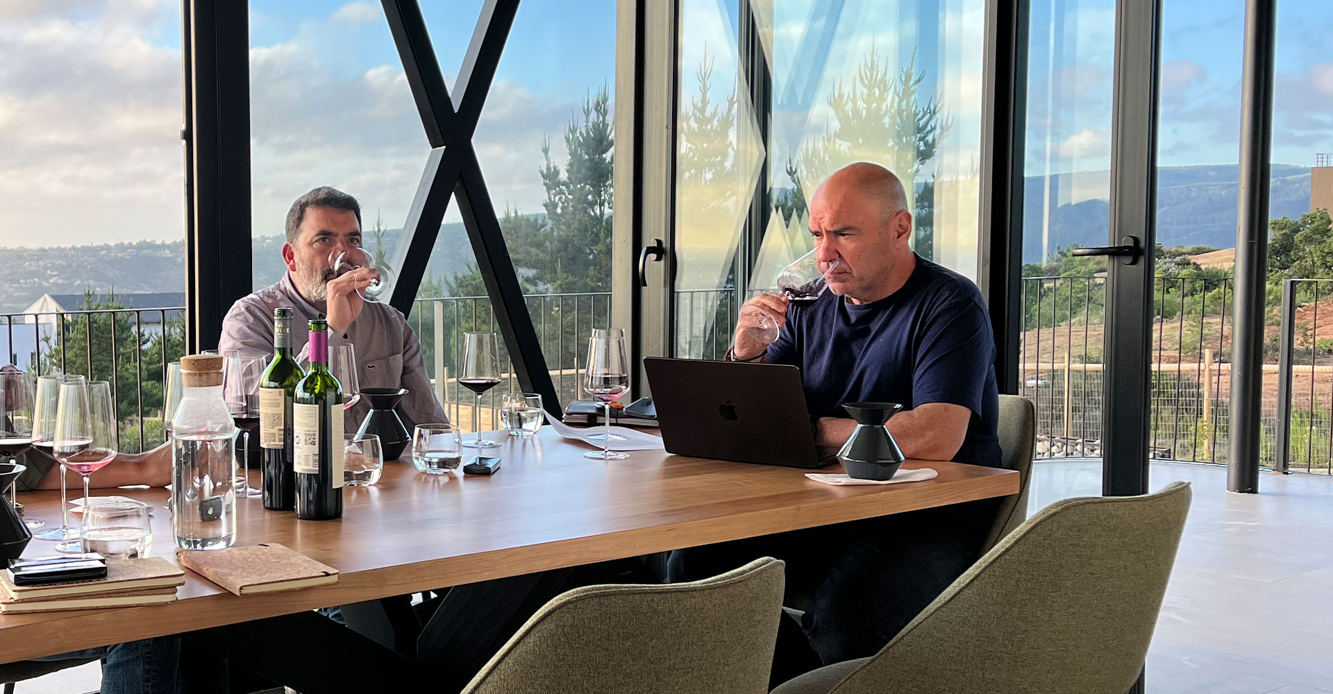 Concha y Toro presents its new vintages to journalist Patricio Tapia