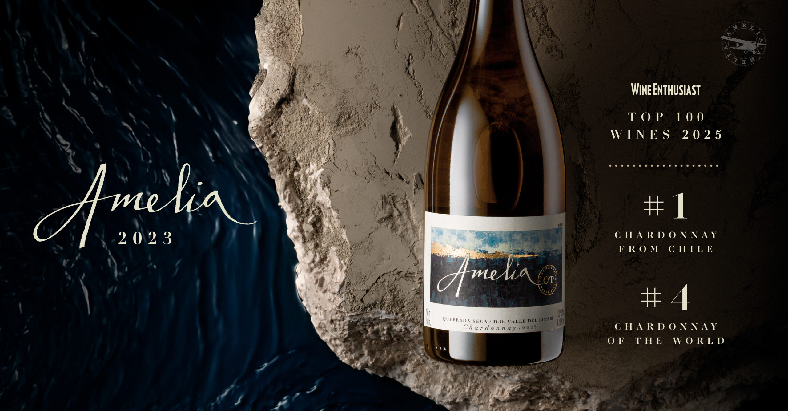 Amelia Chardonnay destaca entre los TOP 100 mejores vinos de 2025
