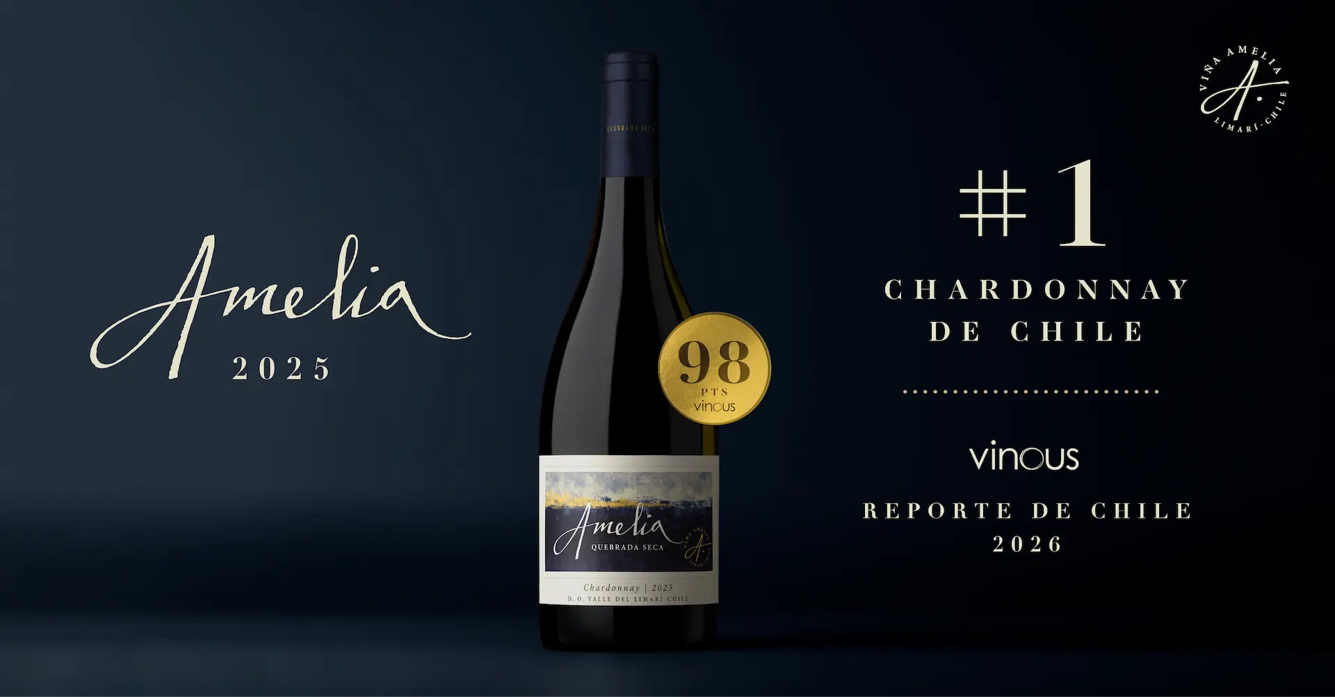 Amelia Chardonnay consolida su liderazgo como el #1 de Chile