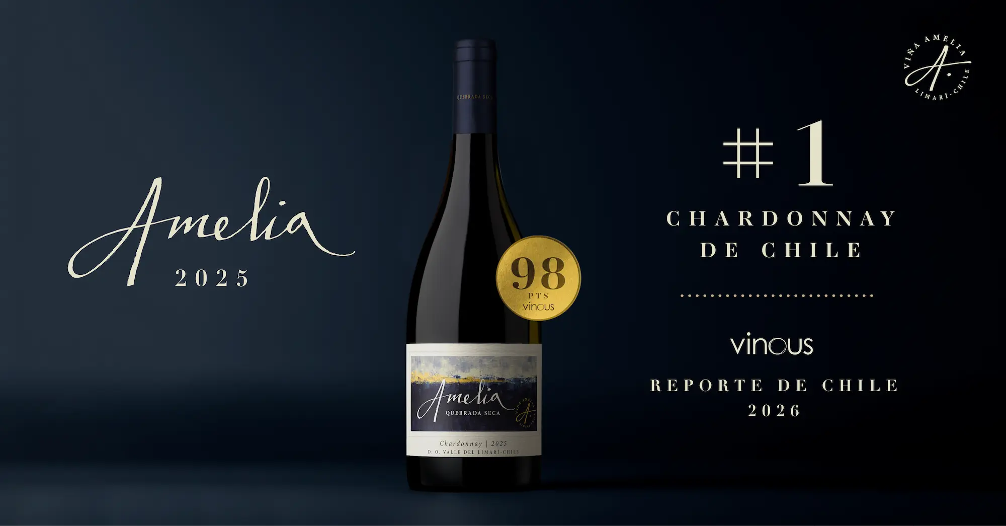 Amelia Chardonnay consolida su liderazgo como el #1 de Chile