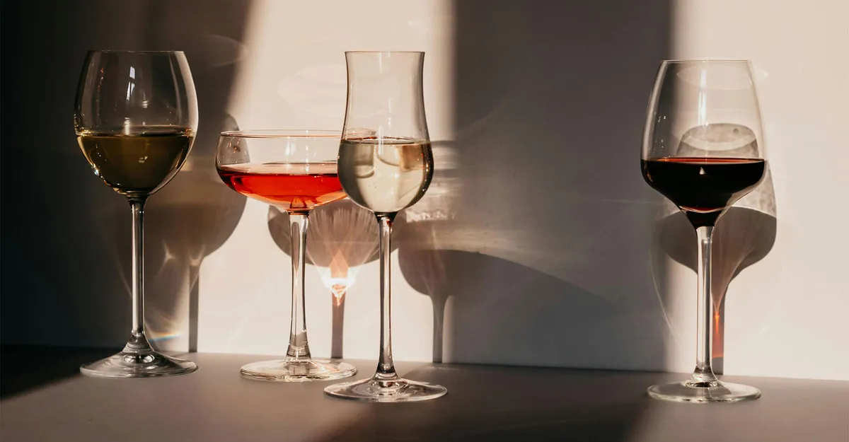 Shapes and types of wine glasses.  Learn how to use them correctly.